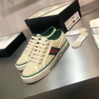 Gucci GG Unisex Gucci Tennis 1977 Sneaker Green Red Web Butter Cotton