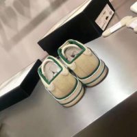 Gucci GG Unisex Gucci Tennis 1977 Sneaker Green Red Web Butter Cotton