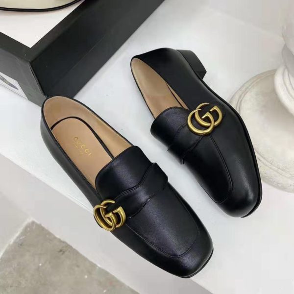 Gucci GG Women’s Loafer with Double G Black Leather 2.5 cm Heel (5)