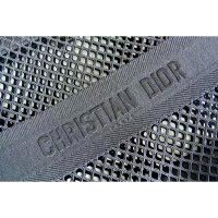 Dior Women Dior Book Tote Black Mesh Embroidery ‘Christian Dior’