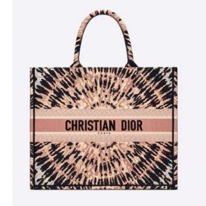 Dior Women Dior Book Tote Multicolor Tie & Dior Embroidery