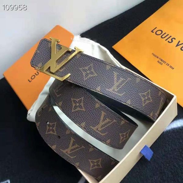 Louis Vuitton Unisex LV Initiales 40mm Reversible Belt Monogram Canvas-Brown (10)