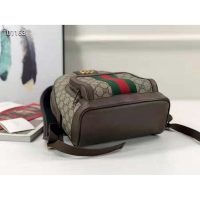 Gucci Unisex Ophidia GG Small Backpack Beige/Ebony GG Supreme Canvas