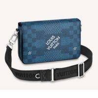 Louis Vuitton LV Unisex Studio Messenger Damier Graphite 3D Canvas-Blue