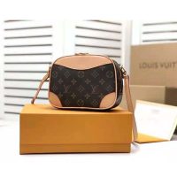 Louis Vuitton LV Women Deauville Mini Handbag Monogram Coated Canvas-Brown