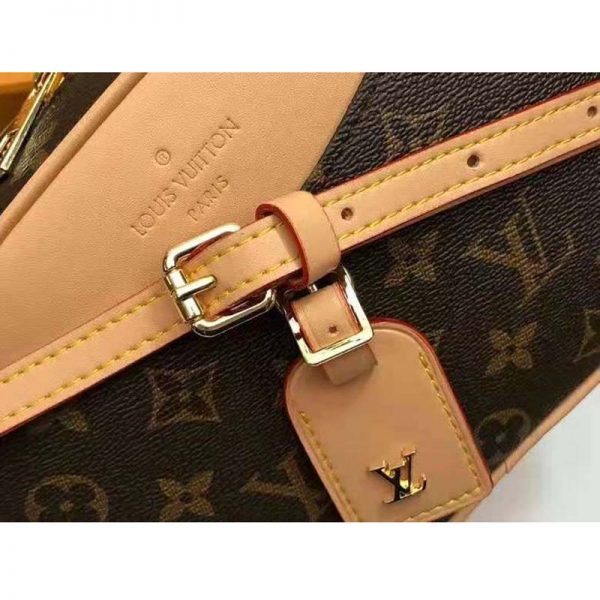 Louis Vuitton LV Women Deauville Mini Handbag Monogram Coated Canvas-Brown (8)