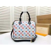 Louis Vuitton LV Women Game On Speedy Bandoulière 25 Monogram Canvas-White