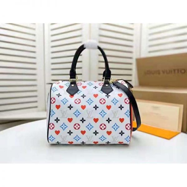 Louis Vuitton LV Women Game On Speedy Bandoulière 25 Monogram Canvas-White (2)