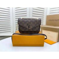 Louis Vuitton LV Women Passy Handbag in Monogram Coated Canvas-Brown