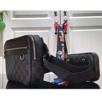 Louis Vuitton LV Men Scott Messenger Damier Graphite N50018 Shoulder Bag (4)