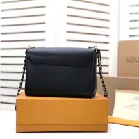 Louis Vuitton LV Women Twist MM Handbag M57517 in Grained Epi Calfskin-Black (6)