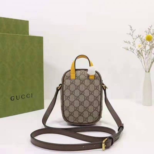 Gucci Unisex Neo Vintage Mini Bag Beige Ebony GG Supreme Canvas (4)