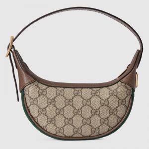 Gucci Women Ophidia GG Mini Bag Beige Ebony GG Supreme Canvas