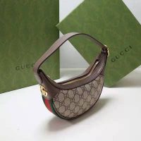 Gucci Women Ophidia GG Mini Bag Beige Ebony GG Supreme Canvas