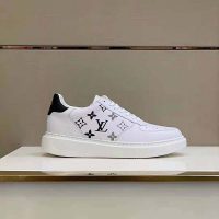 Louis Vuitton Men Beverly Hills Sneaker Monogram-Lasered Grained Calf Leather Epi Calf Leather