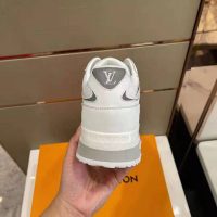 Louis Vuitton Men Run Away Sneaker White Mix of Materials Monogram Flowers