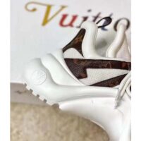 Louis Vuitton Women LV Archlight Sneaker Patent Monogram Canvas Technical Fabrics White