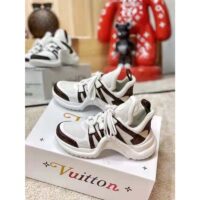 Louis Vuitton Women LV Archlight Sneaker Patent Monogram Canvas Technical Fabrics White