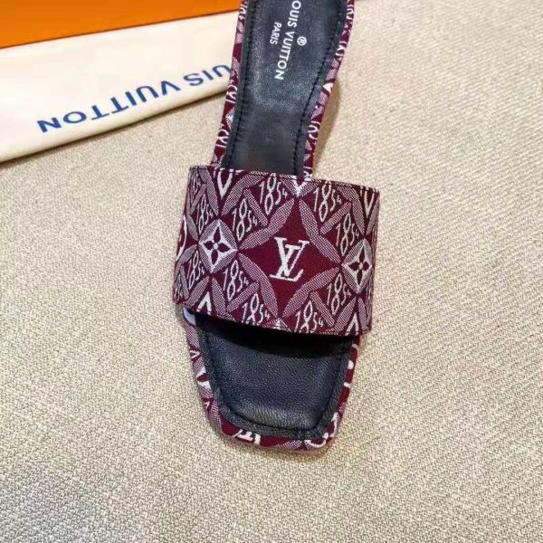 Louis Vuitton Women Since 1854 Lock It Flat Bordeaux Red Jacquard Textile (4)