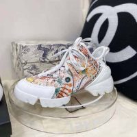 Dior Women D-Connect Sneaker White Technical Fabric with Dior In Heart Lights Print (8)