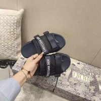 Dior Women D-Wander Slide Dark Blue Camouflage Technical Fabric