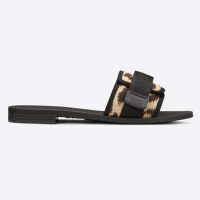 Dior Women Dio(r) Evolution Slide Beige Multicolor Mizza Shiny Technical Fabric