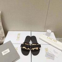 Dior Women Dio(r) Evolution Slide Beige Multicolor Mizza Shiny Technical Fabric