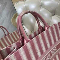 Gucci GG Women Dior Book Tote Pink D-Stripes Embroidery (11)