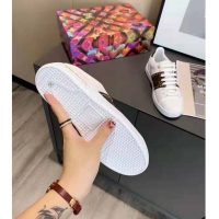 Louis Vuitton LV Unisex Frontrow Sneaker White Calf leather Patent Monogram Canvas