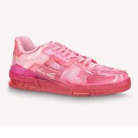 Louis Vuitton LV Unisex LV Trainer Sneaker Pink Monogram Mix of Materials