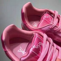 Louis Vuitton LV Unisex LV Trainer Sneaker Pink Monogram Mix of Materials