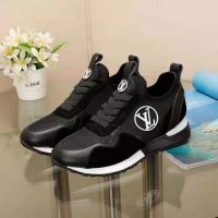 Louis Vuitton LV Women Run Away Sneaker Black Mix of Materials Technical Rubber