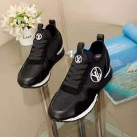 Louis Vuitton LV Women Run Away Sneaker Black Mix of Materials Technical Rubber