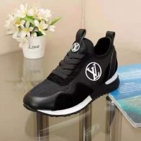 Louis Vuitton LV Women Run Away Sneaker Black Mix of Materials Technical Rubber