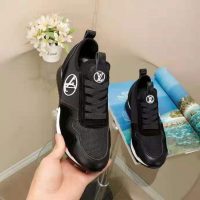 Louis Vuitton LV Women Run Away Sneaker Black Mix of Materials Technical Rubber