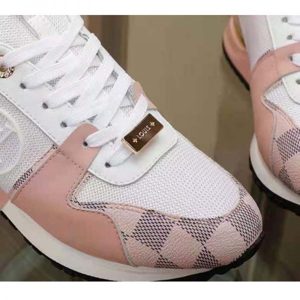 Louis Vuitton LV Women Run Away Sneaker White Damier Azur Canvas (1)