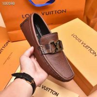 Louis Vuitton Men LV Monte Carlo Moccasin Moka Brown Grained Calf Leather