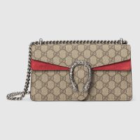 Gucci GG Women Dionysus GG Small Shoulder Bag Beige Ebony GG Supreme Canvas