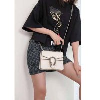 Gucci GG Women Dionysus Leather Mini Bag Beige Metal-Free Tanned Leather