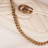 Gucci GG Women GG Marmont Matelassé Leather Super Mini Bag White Matelassé Chevron