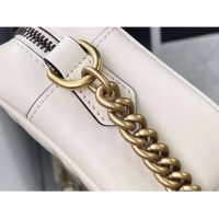 Gucci GG Women GG Marmont Small Matelassé Shoulder Bag White Double G