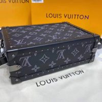 Louis Vuitton LV Unisex Clutch Box Grey Monogram Eclipse Coated Canvas Cowhide Leather