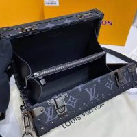 Louis Vuitton LV Unisex Clutch Box Grey Monogram Eclipse Coated Canvas Cowhide Leather