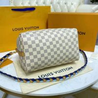 Louis Vuitton LV Unisex Speedy 30 Bandoulière Blue Damier Azur Coated Canvas (2)