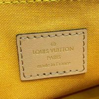 Louis Vuitton LV Women Croisette Hand bag Pink Damier Azur Coated Canvas