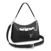 Louis Vuitton LV Women Marelle Handbag Black Epi Grained Cowhide Leather Canvas