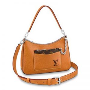 Louis Vuitton LV Women Marelle Handbag Honey Gold Epi Grained Cowhide Leather Canvas