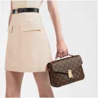 Louis Vuitton Unisex Pochette Métis Bag Monogram Coated Canvas Natural Cowhide (12)