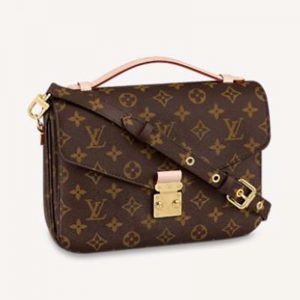 Louis Vuitton Unisex Pochette Métis Bag Monogram Coated Canvas Natural Cowhide