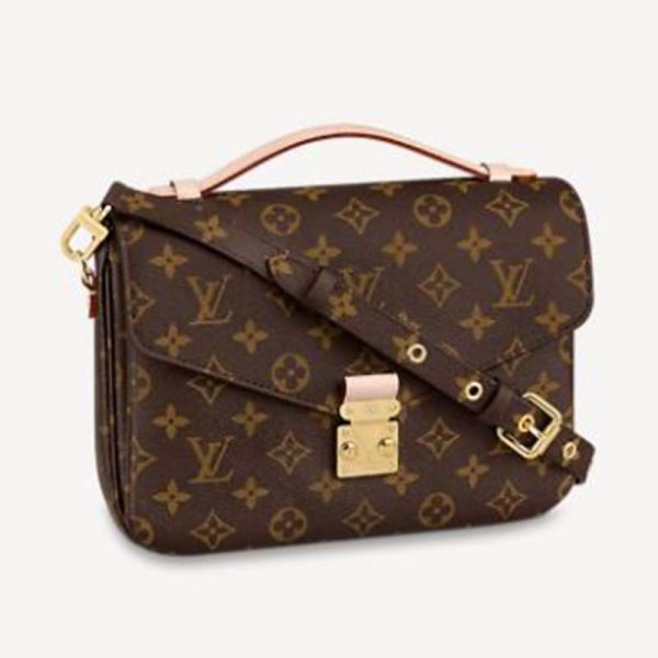 Louis Vuitton Unisex Pochette Métis Bag Monogram Coated Canvas Natural Cowhide (12)